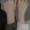 Милый набор браслетов с сердечками для парных, Модные браслеты-сердечки из сплава, Минималистичные украшения в сладком стиле, Подарок