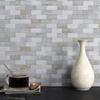 M MOFIT Tile Stickers for Kitchens and Bathrooms Waterproof Mosaic Subway Tile Wall Panels 5 Marble-Look - (Light Gray, Panels)