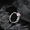 925 Sterling Silver Ring Pink Heart-shaped Zirco Luxury Opening Adjustable for Women Wedding Fine Jewelry Accessories Party Gift