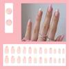Press On Nails Full Cover Artificial French Fake Nails Nail Tips Wearable Almond False Nails