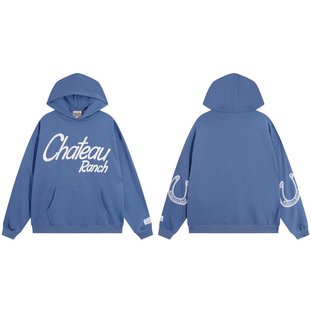 GALLERY DEPT Ink Splatter Graffiti Unisex Cotton Hoodie Set - Autumn Loose Fit