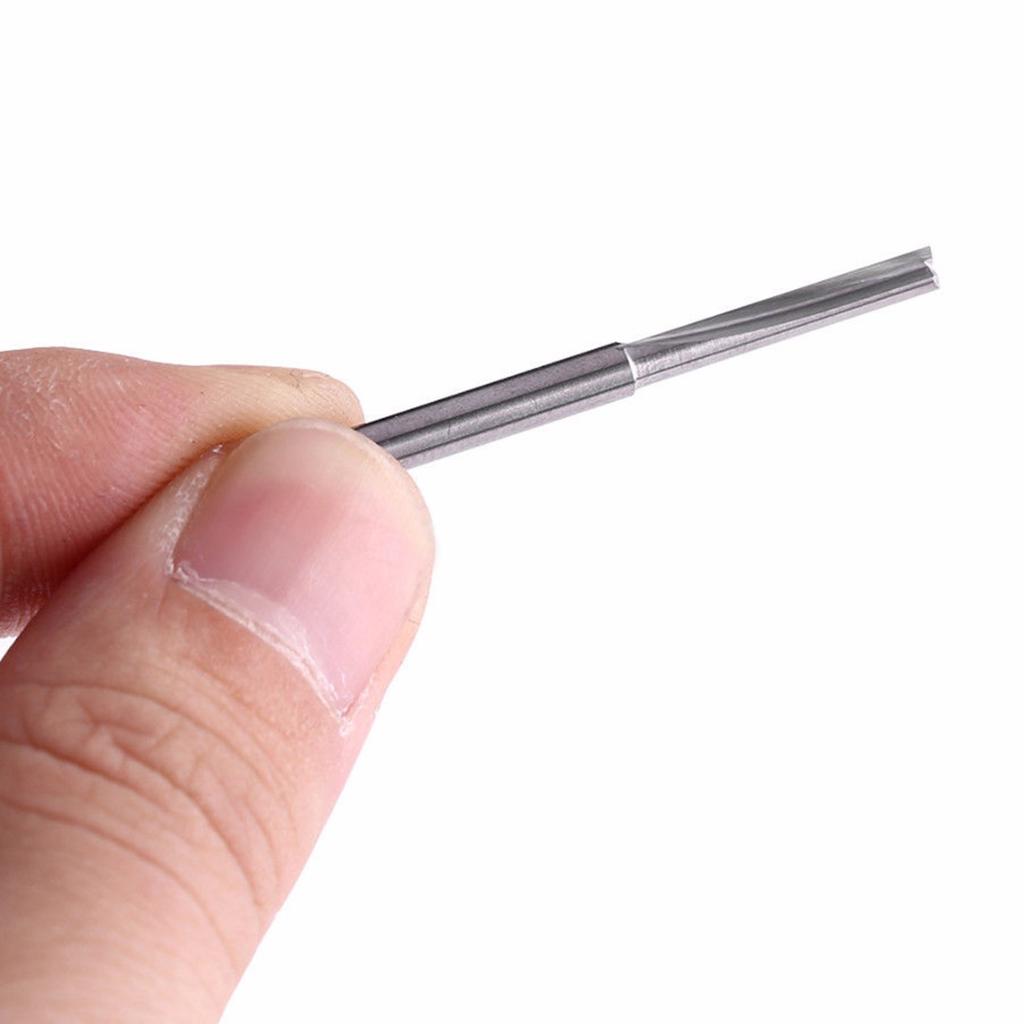 10pcs New 3.175mm 22mm Carbide 2 Flute End Mill CNC Router Bits Milling Cutter