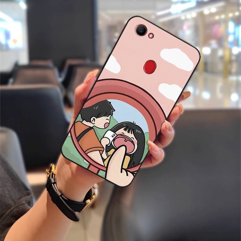 Силиконовый милый чехол для телефона для OPPO F7 Водонепроницаемый Модный дизайн Полная защита Защитный Парный Грязеотталкивающий Пыленепроницаемый ТПУ