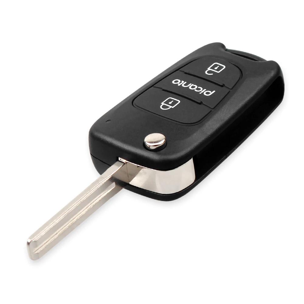 Kia K2 K5 For Hyundai Cerato Picanto 3 Buttons Flip Folding Key Case Car Key Shell Remote Key Shell