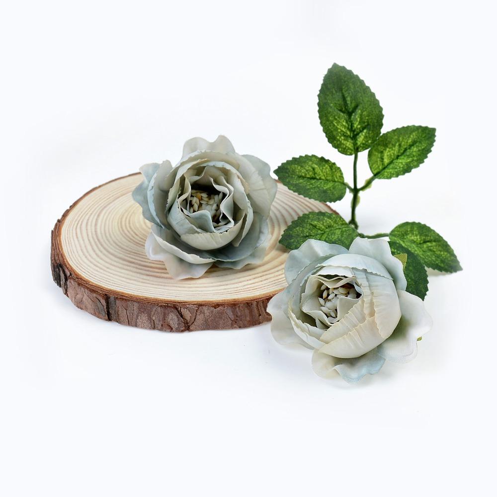 10/20PCs Rose Artificial Flowers 4cm Silk Fake Flower for Home Decor Wedding Party Decoration Wreath DIY Handicraft Accessories