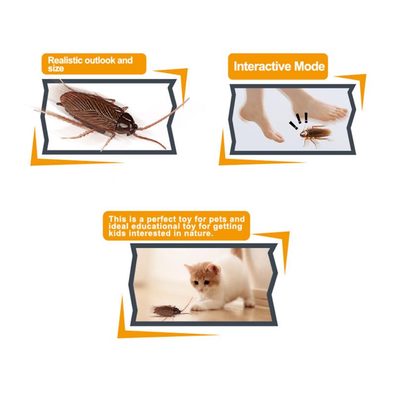 Новая собака кошка вибрационная щетка ходячий маленький таракан трюк имитация электрическая игрушка таракан товары для животных