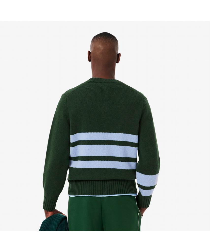 LACOSTE Men'S Striped V-Neck Sweater Ah5180-55N 9Is