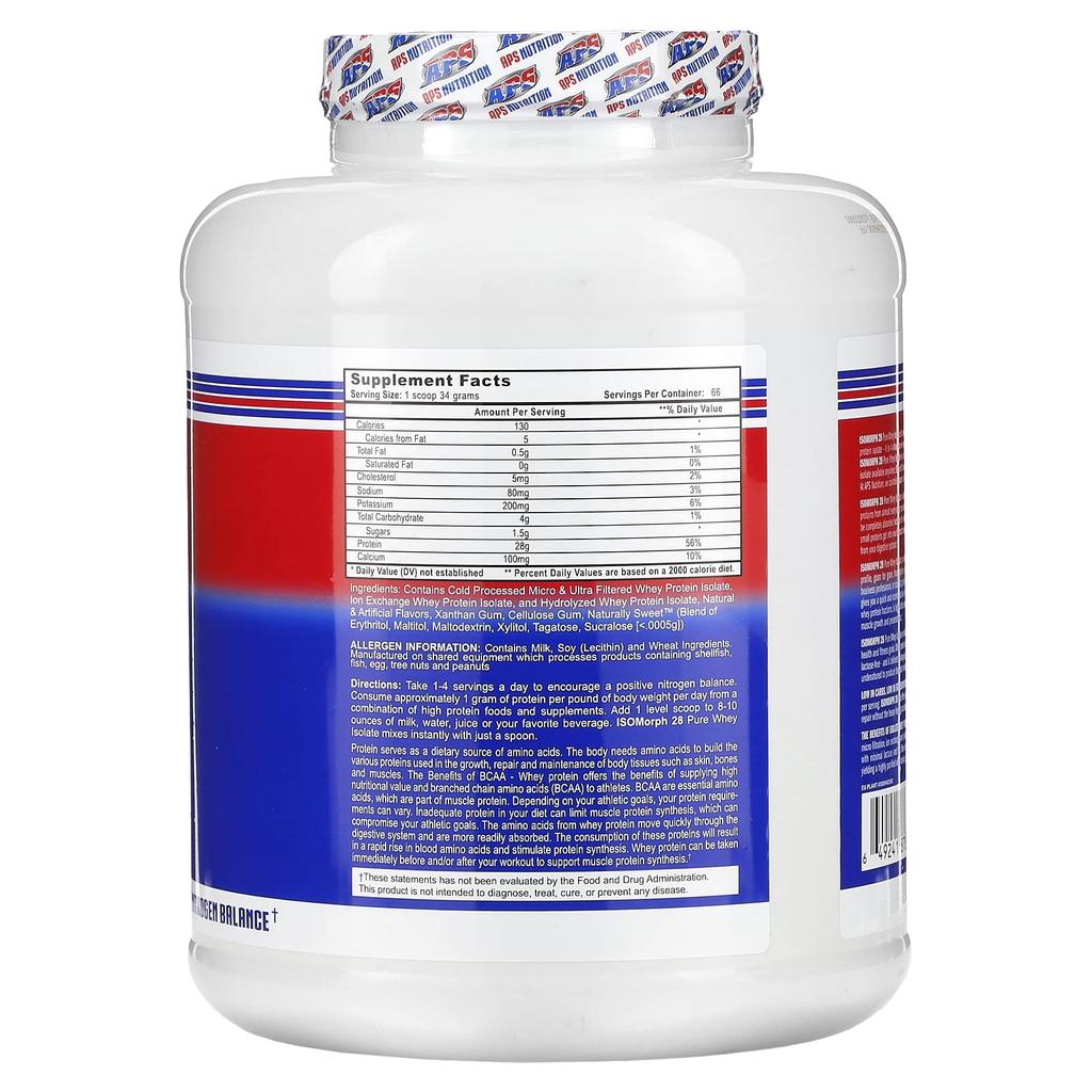 APS Isomorph 28, Pure Whey Isolate, Cookies and Cream, 5 Lbs (2.27 Kg)