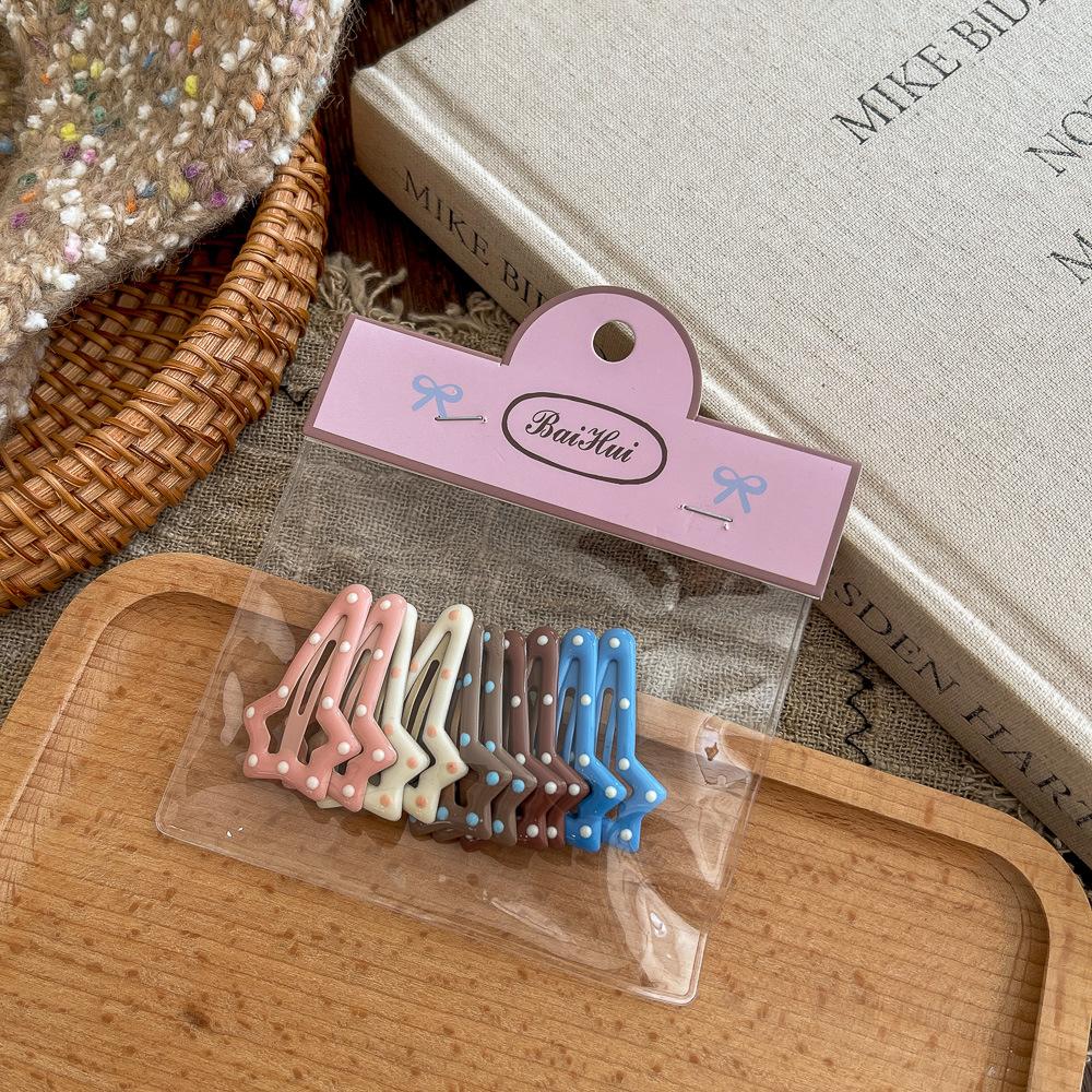 10 шт. новые корейские заколки для волос для девочек, цвет чая с молоком, заколки принцессы с челкой, боковой зажим, аксессуары для волос для маленьких девочек