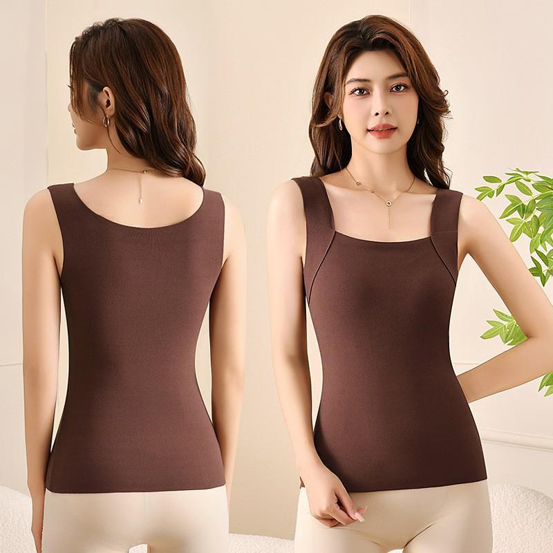 Женский бесшовный приталенный теплый жилет: Немецкий флис, нагрудник, шлифованный, утолщенный, осенне-зимнее нижнее белье