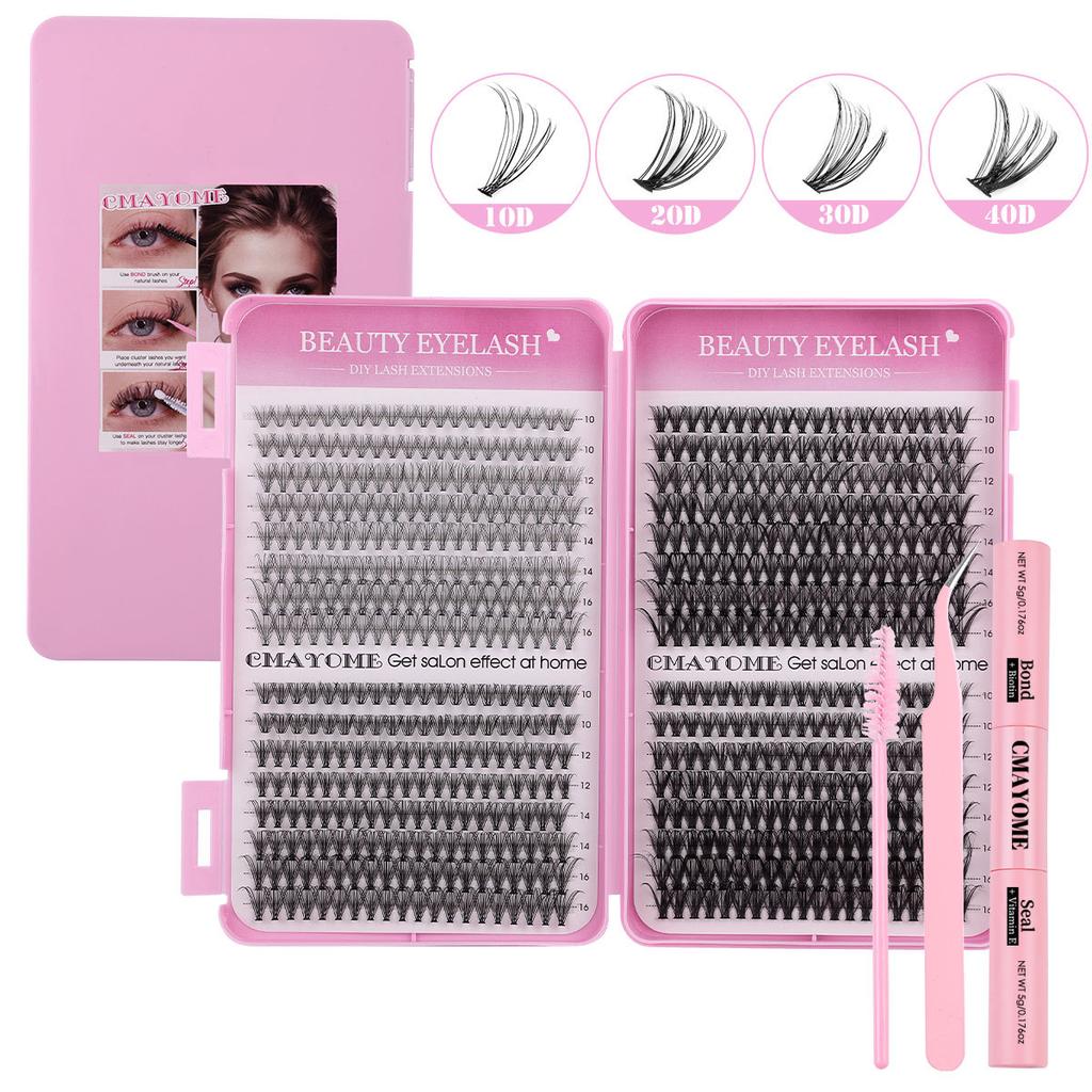 640 Tufts Diy Single Tufts Of False Eyelashes Natural Thick D-Song Segmented Grafting Eyelashes