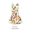 Kaslead New Women Clothes Western Style Fashion Simple Slimming Print Short Dress 0085190