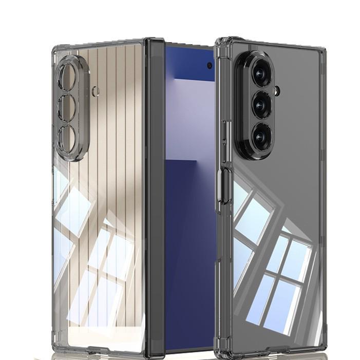Магнитный чехол-подушка Samsung Z Fold7 в минималистичном стиле - Прозрачный, с полным покрытием шарнира, для мужчин и женщин