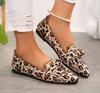 Fashion Women's Shoes Loafers Leopard Ballet Flats Pointed Toe Barefoot Slip-on Low Heel Luxury Stripe Print Woman Shoe Butterfly Size43