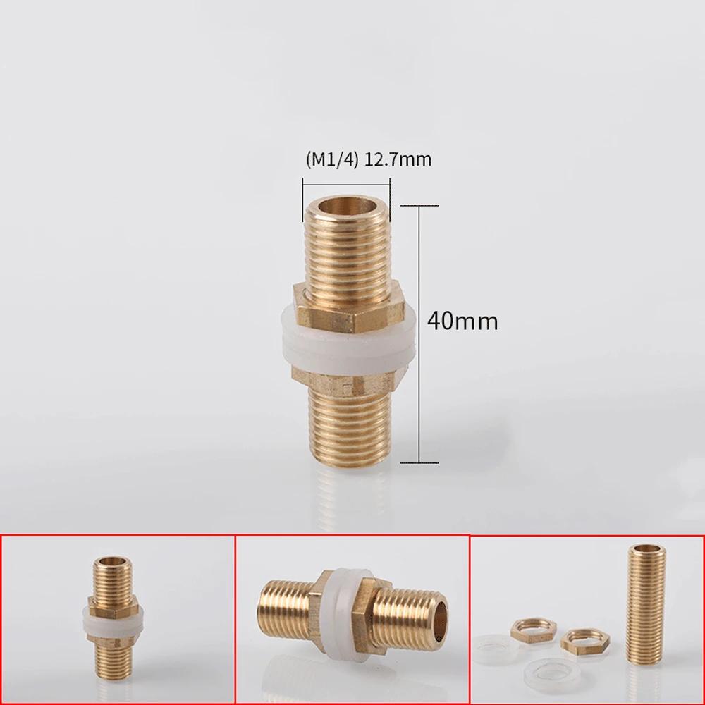 1/8" 1/4" 3/8" 1/2" 3/4" BSPP Наружная полная резьба Бочонок-ниппель Переборочный латунный соединитель Фитинг для бака