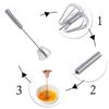 10inch Stainless Steel Kitchen Semi-Automatic Egg Beater Whisk Milk Mixer Cooking Tool