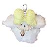 Cartoon Plush Dog Charm Keychain Sweet Cute Bowknot Pendant Car Keyring Backpack Decoration Fashion Jewelry for Women