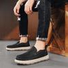 British Style Genuine Leather Men Shoes Trend Comfortable Casual Shoes Outdoor Men Sneakers Moccasins Men Flats Shoes
