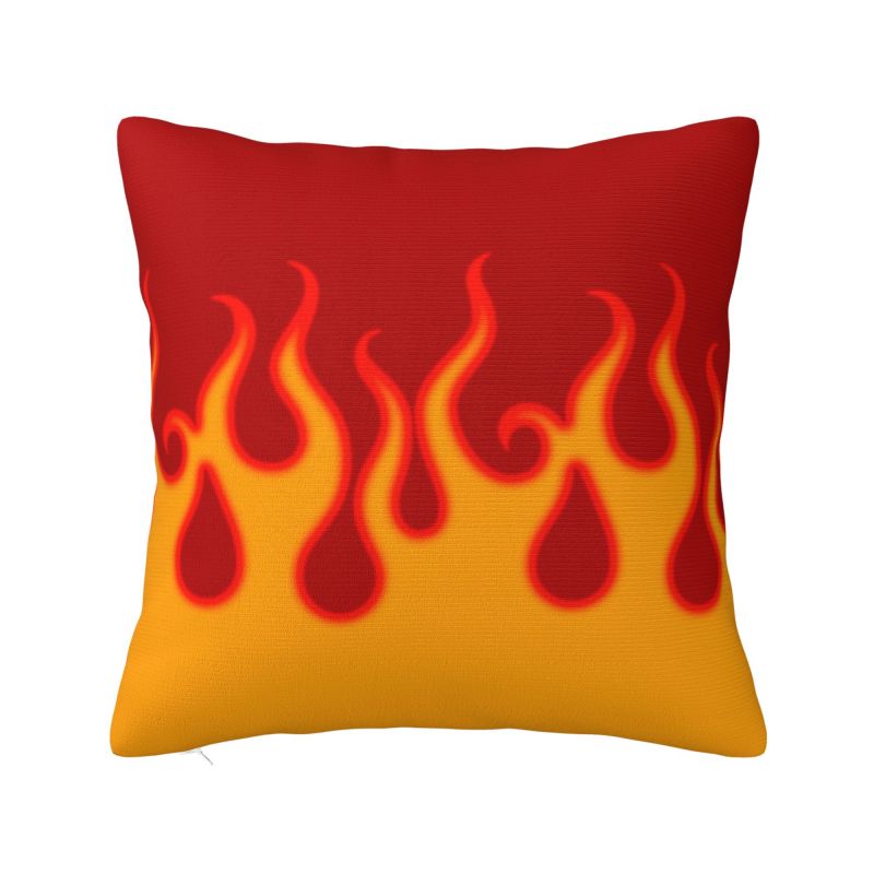 Luxury Red Hot Fire Racing Flames Cushion Covers xcm Velvet Throw Pillow for Car Square Pillowcase Home Decorative