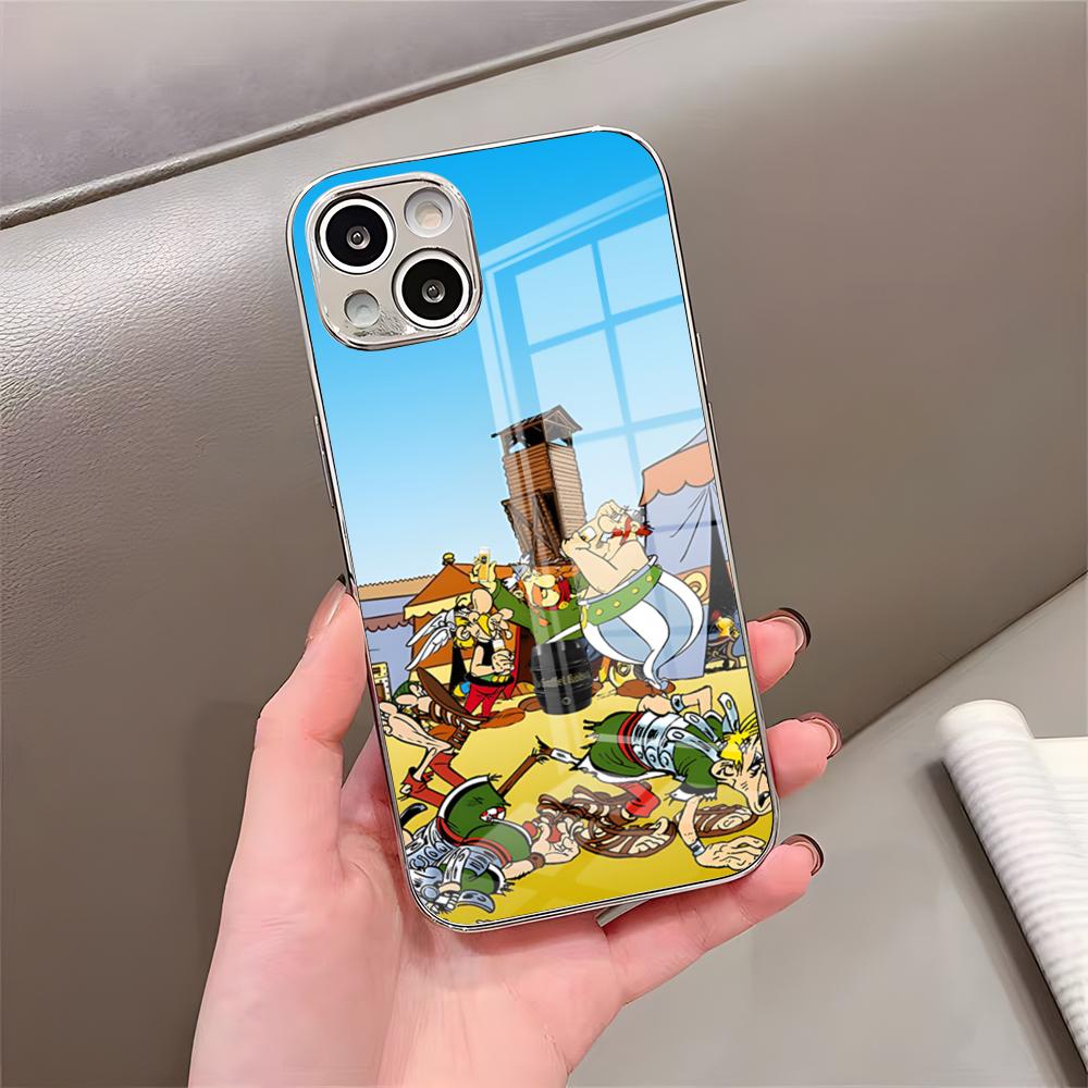 Asterix Y Obelix Phone Case For IPhone 17 Pro Max 15 Pro 16 14 Plus 12 13 Mini 11 Pro Shockproof Electroplated Glass Cover