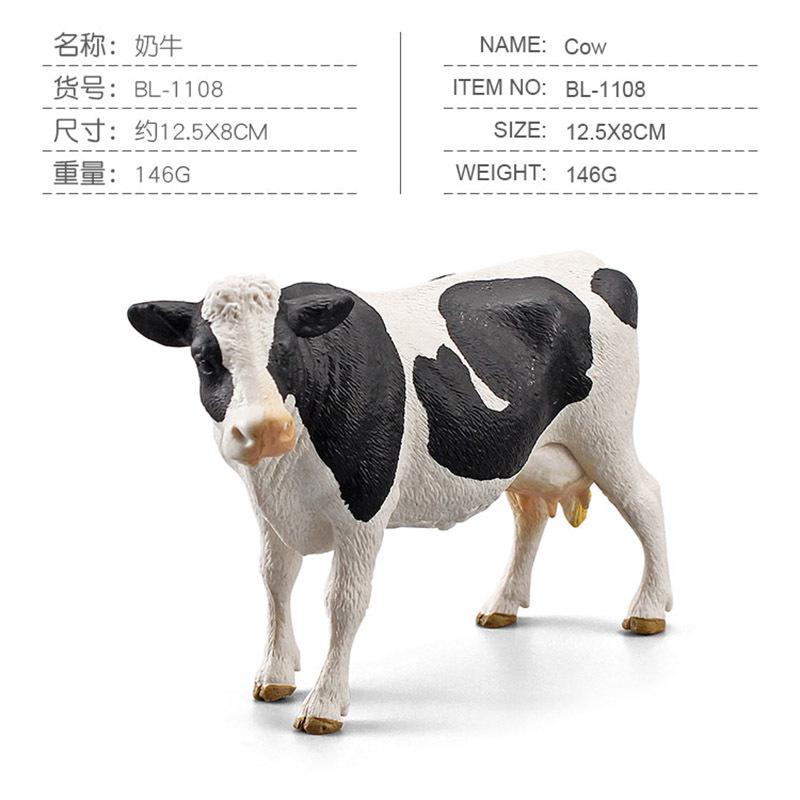 Simulated Cow Farm Pasture Poultry Animal Model Ornaments Buffalo Bull Children Early Education Model Toys