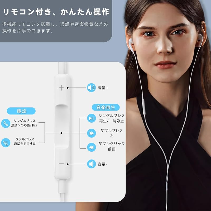 Наушники типа C проводные, совместимые с iPhone 15/16 серии] Type-C для iPhone Встроенный сертифицированный чип MFi типа морского соединения с шумоподавлением