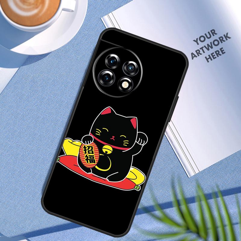 Счастливый Кот Манеки Неко Японский Чехол Для OnePlus Nord 5 CE 2 3 4 Lite N30 OnePlus 11 12 13 15 12R 13R 10T 13T 9 10 Pro Обложка