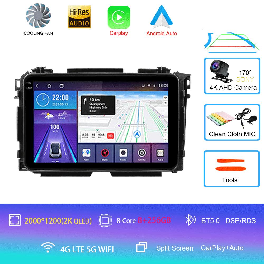 Для Honda Vezel HR-V HRV HR V XRV 2012-2019 Автомагнитола Android 14 Carplay Мультимедийный плеер Авторадио GPS Стерео 2din Головное устройство