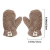 Students Gloves Warm Winter Soft Plush Double Layer Winter Gloves All Fingers Bear Hair Mittens