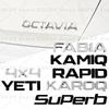 Автомобильная 3D Металлическая Декоративная Наклейка Для Octavia Fabia Rapid 4x4 Kodiaq Superb Буквенный Логотип Задний Багажник Крыло Аксессуары