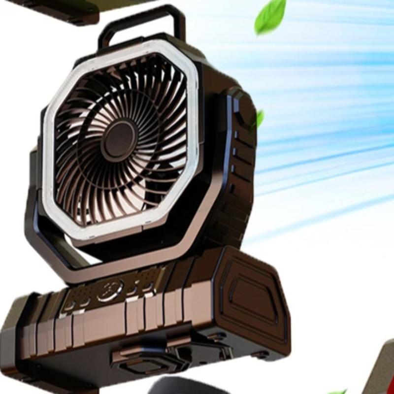 Потолочный вентилятор для кемпинга 20000 мАч Перезаряжаемый циркулятор для кемпинга со светом и пультом дистанционного управления Циркуляция прохладного воздуха Вентилятор для кемпинга