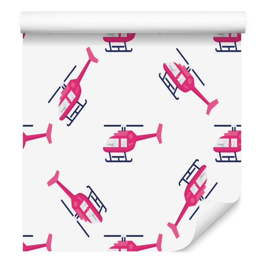 Pink Helicopters Wallpaper for Living Room and Bedroom 50x1000
