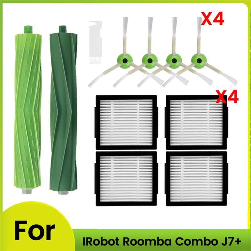 AEE4-11PCS Roller Brush Side Brush HEPA Filter For Irobot Roomba Combo J7+ Vacuum Cleaner Replacement Spare Part