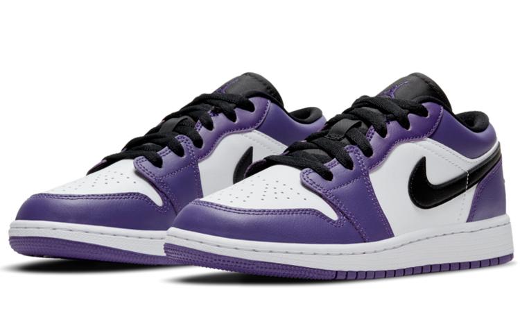 Jordan 1 Низкий суд Пурпурный Белый GS 553560-500