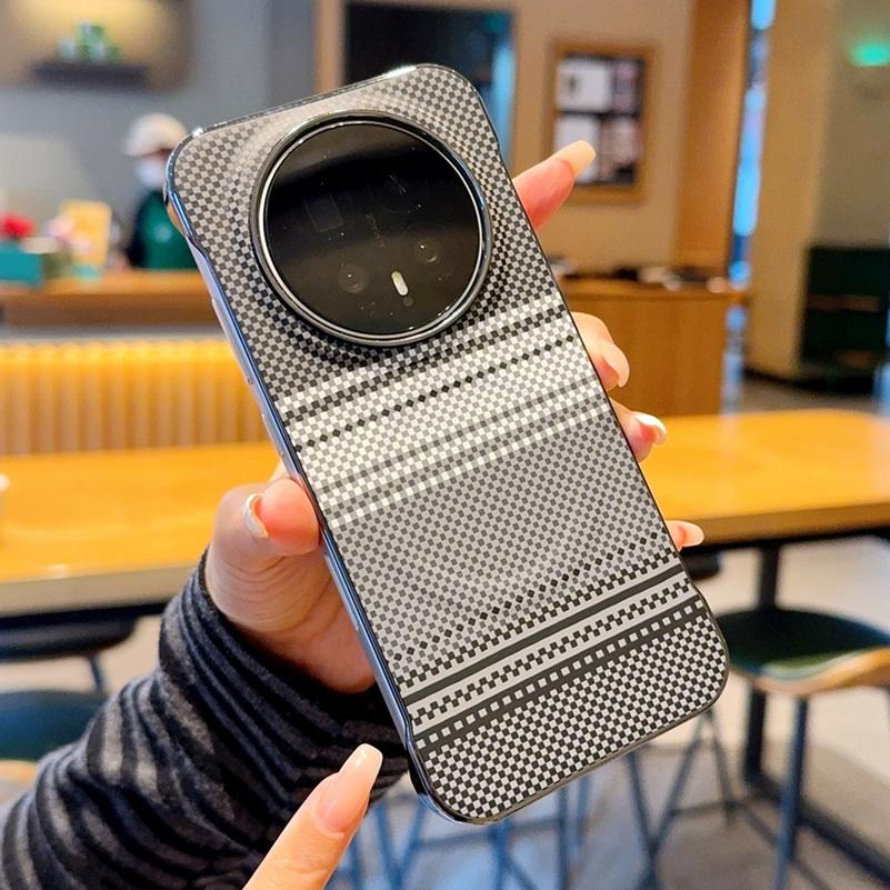 Slim Frameless Electroplated Case For Honor Magic 8 Pro magic 8 7 Lite 7 pro X9c Plaid Pattern Magnetic Ring Protective Cover