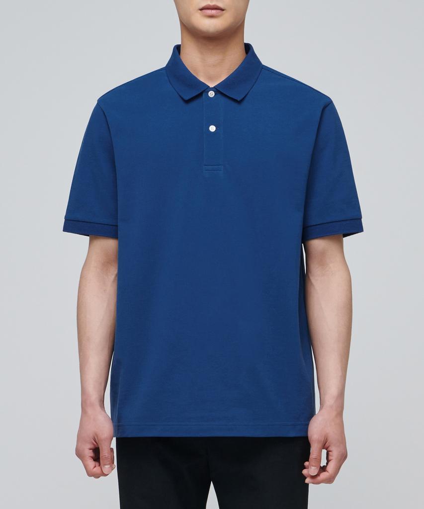 MUSINSA STANDARD Basic Pique Polo Shirt [Classic Blue]