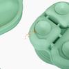 Baby Dinner Plate Drop Proof Strong Suction Cup Easy Clean Silicone Divided Baby Supplement Plate Green