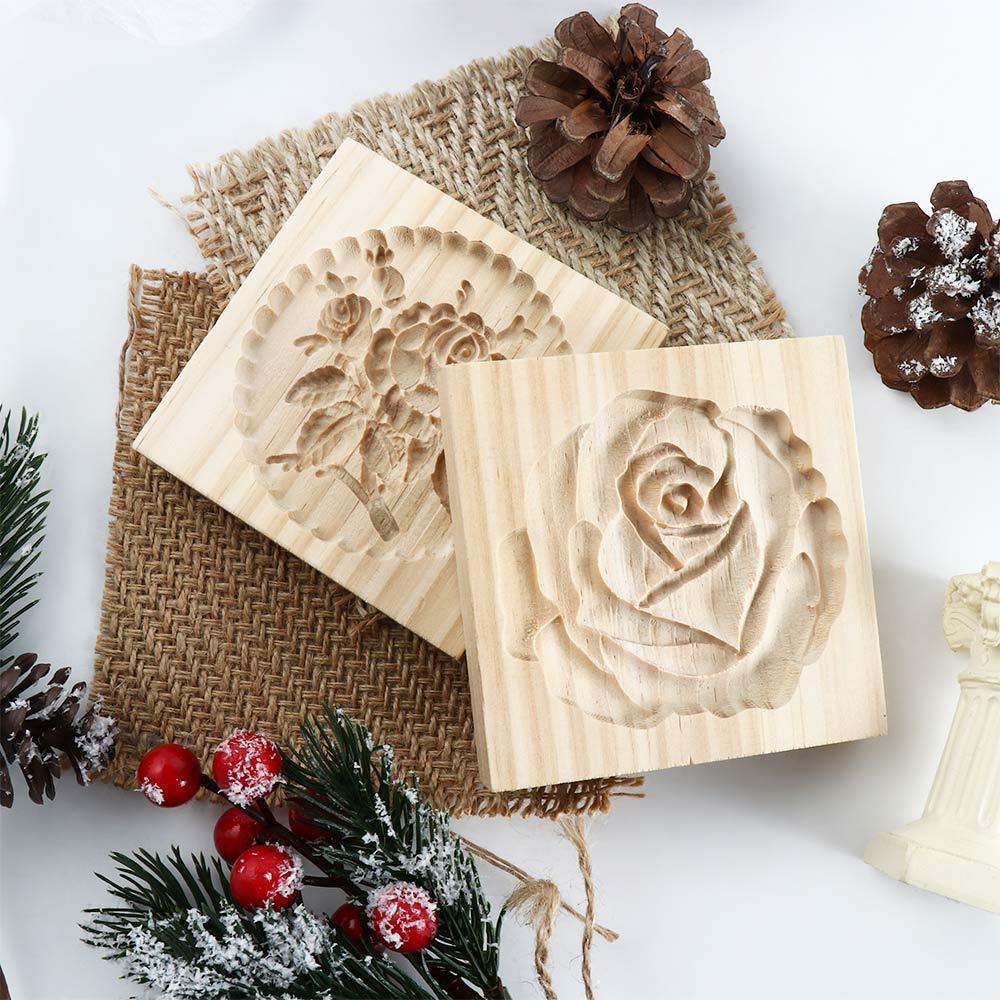 Форма для выпечки Торт Сделай сам Бытовая Форма для выпечки Кухонные аксессуары Штамп для печенья Деревянная форма для печенья