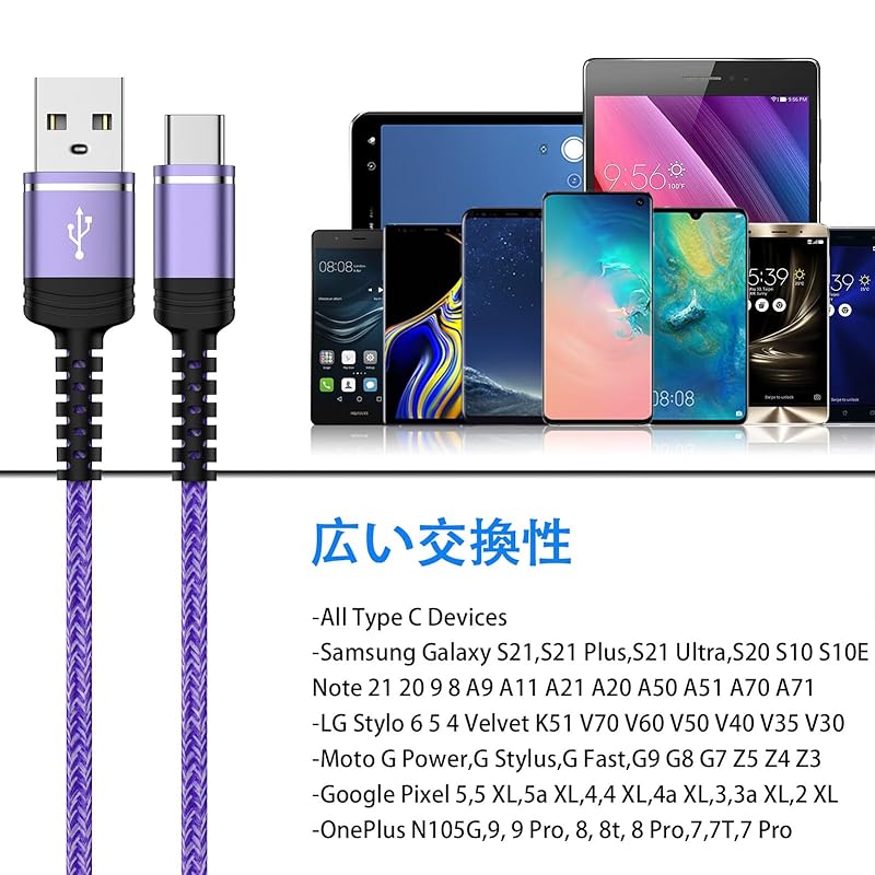 USB-кабель типа C для быстрой зарядки [0,9 м*3 шт./совместим с QC3.0] кабель для зарядки типа C для iPhone 16, кабель для зарядки типа C, код iPhone16 серии, Galaxy