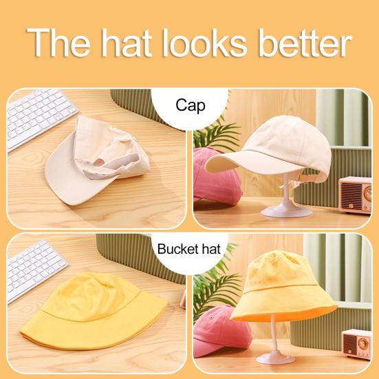 Hat Rack Stand for Hats Wigs Exhibition Multiple Sizes with Lace Edge Bucket Hat Fisherman Hat Display Holder Hat Organizer for Home Stores