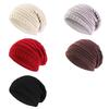 Lightweight Knit Slouch Hat Solid Color Winter Head Wrap New Slouchy Beanie