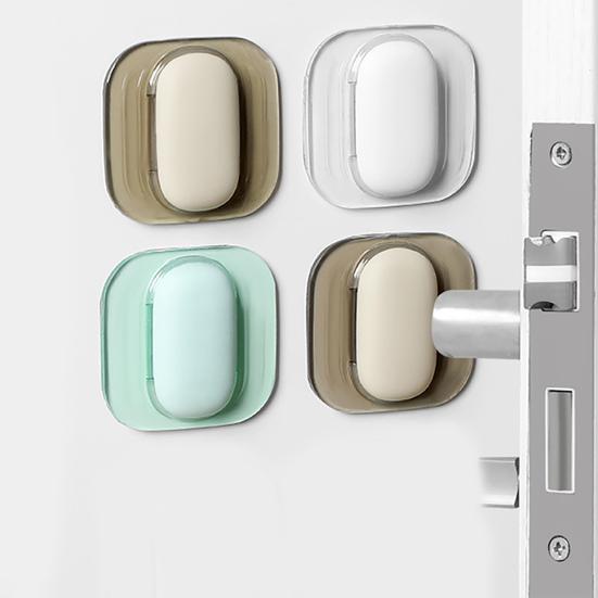 3 шт./компл., силиконовый дверной стопор, бесплатные немые наклейки, защитная накладка на дверную ручку, настенный коврик, наклейка против столкновений