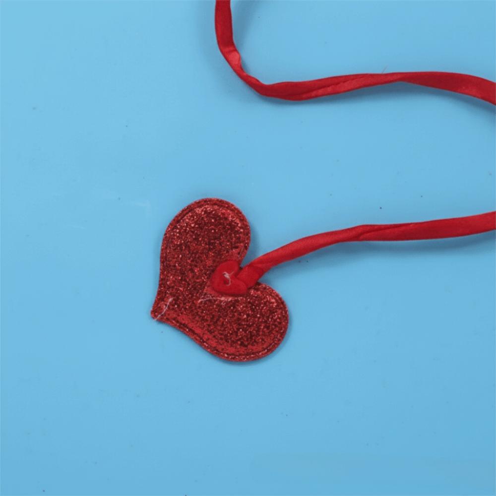 Ruffle Fringe Edge Nurse Costume Accessories Red Cross with Heart Nurse Headband Halloween Party