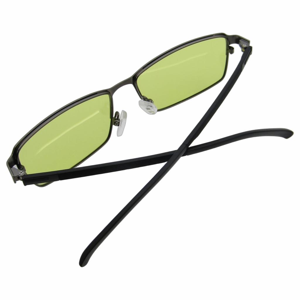 KKD Polarized Photochromic UV 8726 Polarized Photochromic Color-Changing Sunglasses, Metal, Square, Lightweight, Protection, (Gunmetal, Yellow/Smoke)