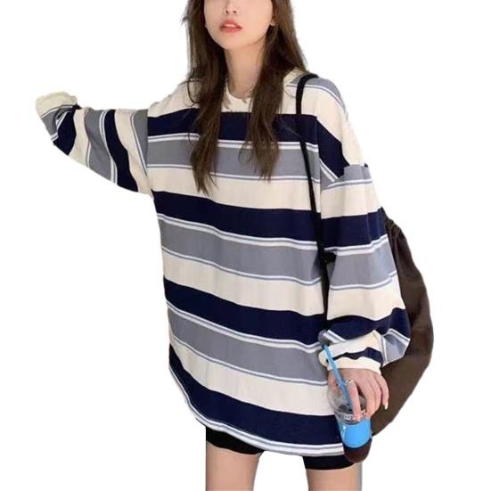 Тонкий пуловер в полоску, мягкий эластичный и стильный женский топ свободного кроя для максимального комфорта