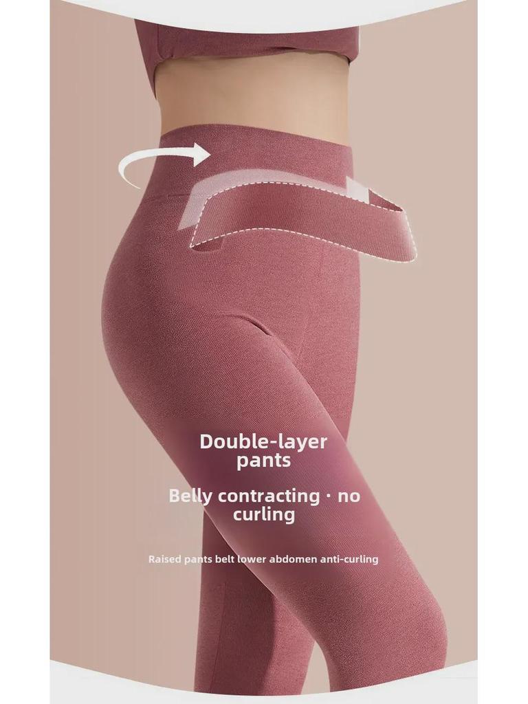 Women's Thickened Velvet Thermal Underwear Suit - Large Size, Round Neck, Self-Heating, Cold-Proof for Autumn/Winter 2023.