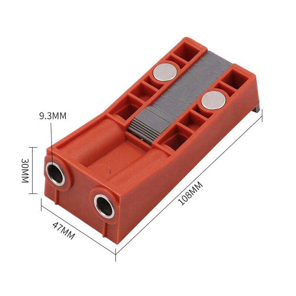 Oblique Hole Locator Woodworking Drill Guide 9.3mm Adjustable Range Hole Locator Fixture With Clear Scale, Oblique Pocket Jig Positioning Accessories
