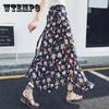A Piece of Cloth Long Floral Chiffon Casual Skirt Women Summer Chiffon Wrap Skirt Long Beach Skirt