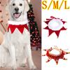 Cute Christmas Dog Cat Plush Scarf Bib Decor Adjustable Collar Pet Neckerchief Ornaments Puppy Cat Collar Dog Pet Supplies Decor