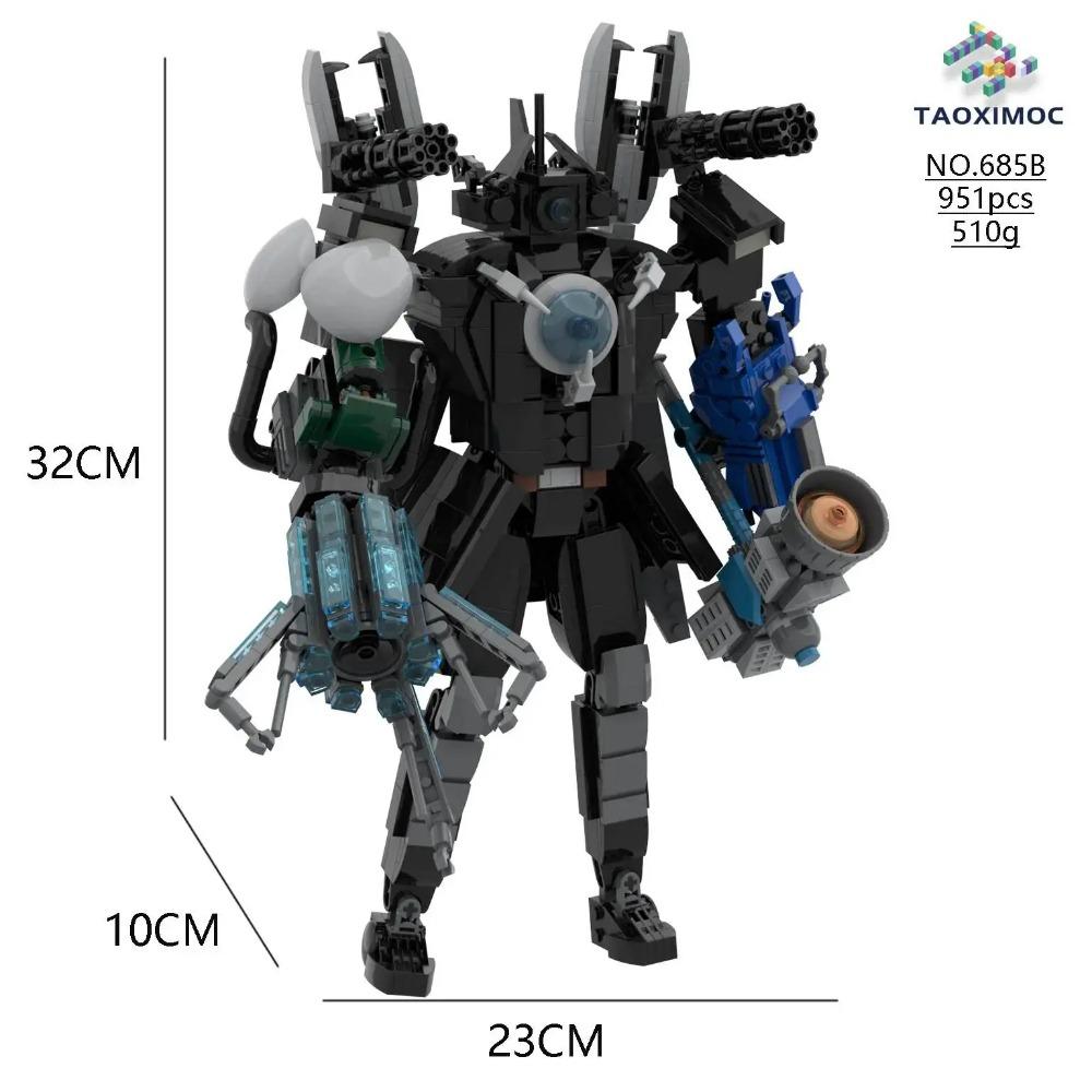 Конструктор Skibidi Toilet Игровые фигурки Cameraman Clock Man Speakerman Tv Man Skibidi Toilet Drillman Speaker Man Titan Clockman